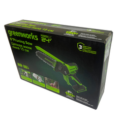 Цепная мини-пила Greenworks GD24CS15 24V (15 см) аккумуляторная, без АКБ и ЗУ
