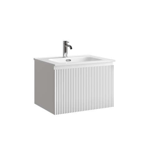 Sancos SNR1.060W Тумба подвесная SANCOS Snob R 1.0 590х445х406, c одним ящиком оснащенным доводчиками, Bianco , арт. SNR1.060W