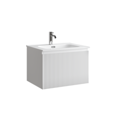 Sancos SNR1.060W Тумба подвесная SANCOS Snob R 1.0 590х445х406, c одним ящиком оснащенным доводчиками, Bianco , арт. SNR1.060W фото