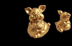 Силиконовый молд Свинка 3D