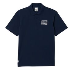 Теннисное поло Lacoste Roland-Garros Edition Petit Pique - navy blue