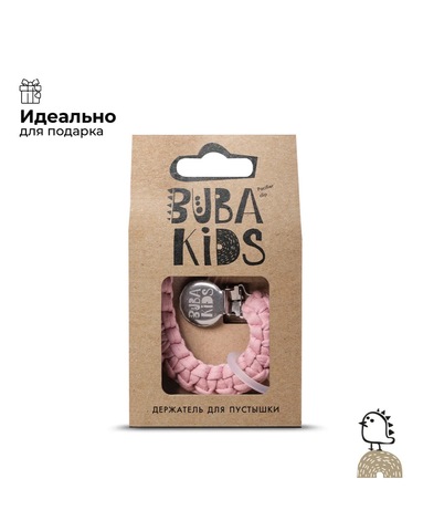 Buba Kids Держатель для пустышки плетеный «Пепельная роза»