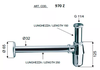 REMER 970Z114 Сифон для раковины zamak 1 1/4"