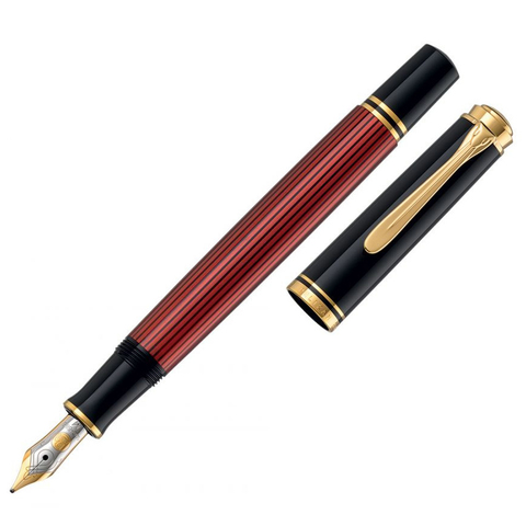 Ручка перьевая Pelikan Souverän® M600 Black and Red GT, M (928697)