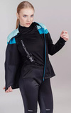 Утепленный женский лыжный костюм Nordski Drive Black-Mint W с высокой спинкой