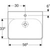 Geberit 500.229.01.1+500.352.JR.1 500.229.01.1+500.352.JR.1 Smyle Square Раковина 60х48 см+Smyle Square Шкафчик под раковину 60 см, высота 61.7 см, цвет "пекан"
