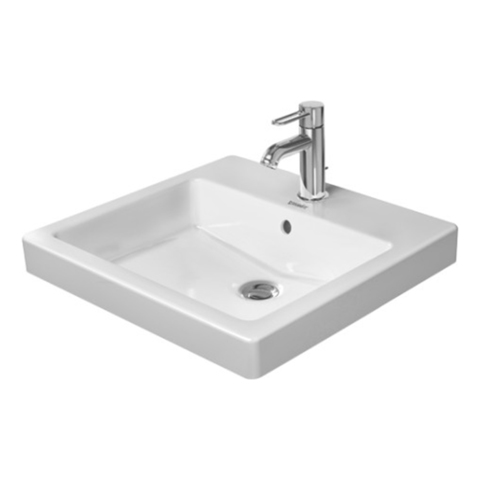 Duravit Vero Раковина  встраиваемый для встраивания сверху, с перел., с 1 отв. под смес., 500x465мм, Цвет: Белый 315500000