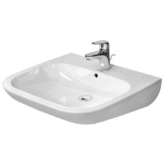 Duravit D-Code Раковина  с перел., с 1 отв. под смес., 600x550мм, Цвет: Белый 23126000002 фото