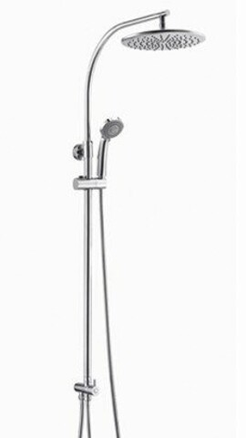 WasserKRAFT A025 Душевой комплект 96/125*58см, насадка круглая ABS-пластик d25cm, 3-ф лейка,  WasserKRAFT