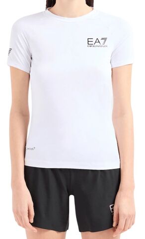 Женская теннисная футболка EA7 Woman Jersey T-Shirt - white