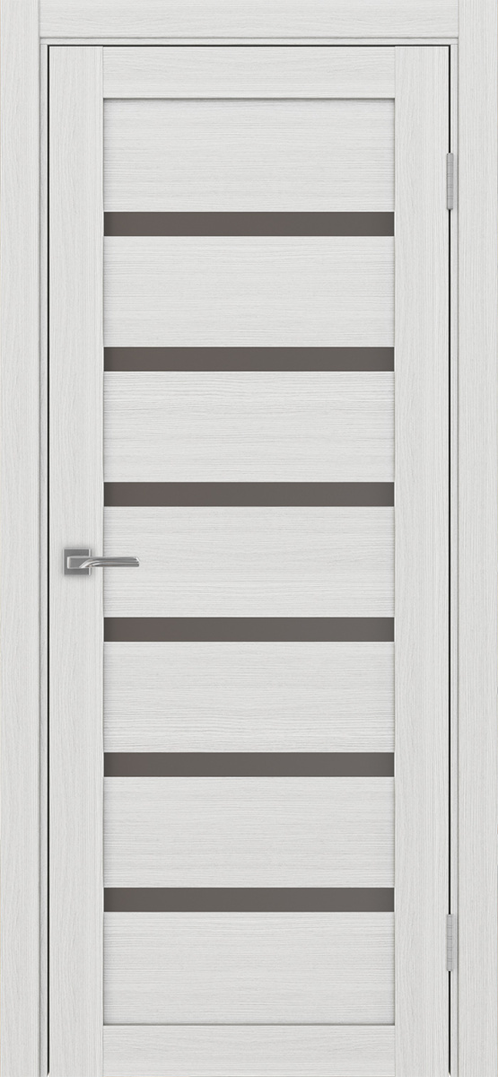 Дверь межкомнатная Оптима Порте Турин 507.12, цвет серебристый ясень, экошпон, стекло бронза