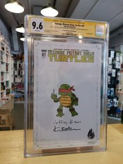 Teenage Mutant Ninja Turtles #61 CGC 9.6 со скетчем Джеффри Брауна и автографом Кевина Истмена