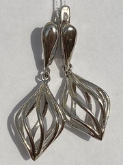 Юла (серьги из серебра)