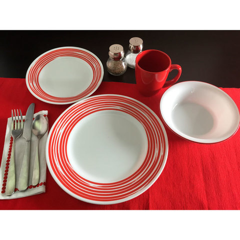 Тарелка обеденная 27см Corelle Brushed Red