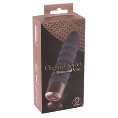 Фиолетовый мини-вибратор Elegant Diamond Vibe - 15 см. - 