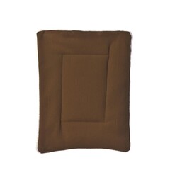Мягкий меховой лежак для животных, цвет коричневый, 55х45 см