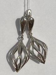 Юла (серьги из серебра)