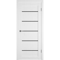 Купить Межкомнатная дверь экошпон VFD Emalex 27 Ice стекло чёрное