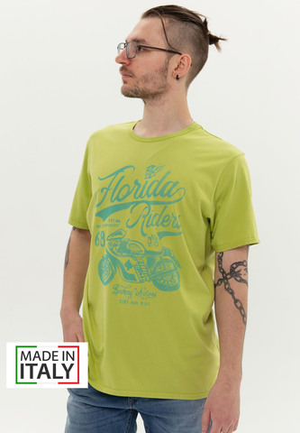 Футболка Bowery NYC "Florida Riders" Vintage Green Glow