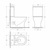 BelBagno BB8134CPR/SC Чаша унитаза Р-trap с сиденьем дюропласт soft close