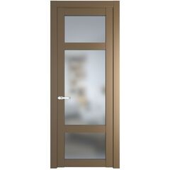 Межкомнатная дверь эмаль Profil Doors 1.3.2PD перламутр золото остеклённая