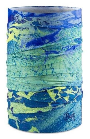 Картинка бандана-труба Buff CoolNet Real Tree Wav3 Blue Yellow - 1