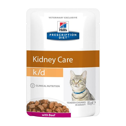 Hill's K/D пауч для кошек лечение заболеваний почек (говядина) 85г
