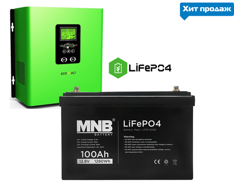 Комплект ИБП ECOVOLT TERMO 812+LiFePO4 100Ач