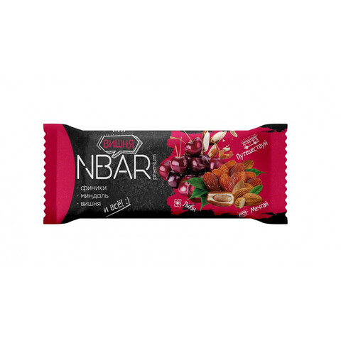 Батончик NBar Миндаль и Вишня | WellFoods