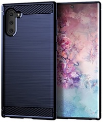 Чехол для Samsung Galaxy Note 10 цвет Blue (синий), серия Carbon от Caseport