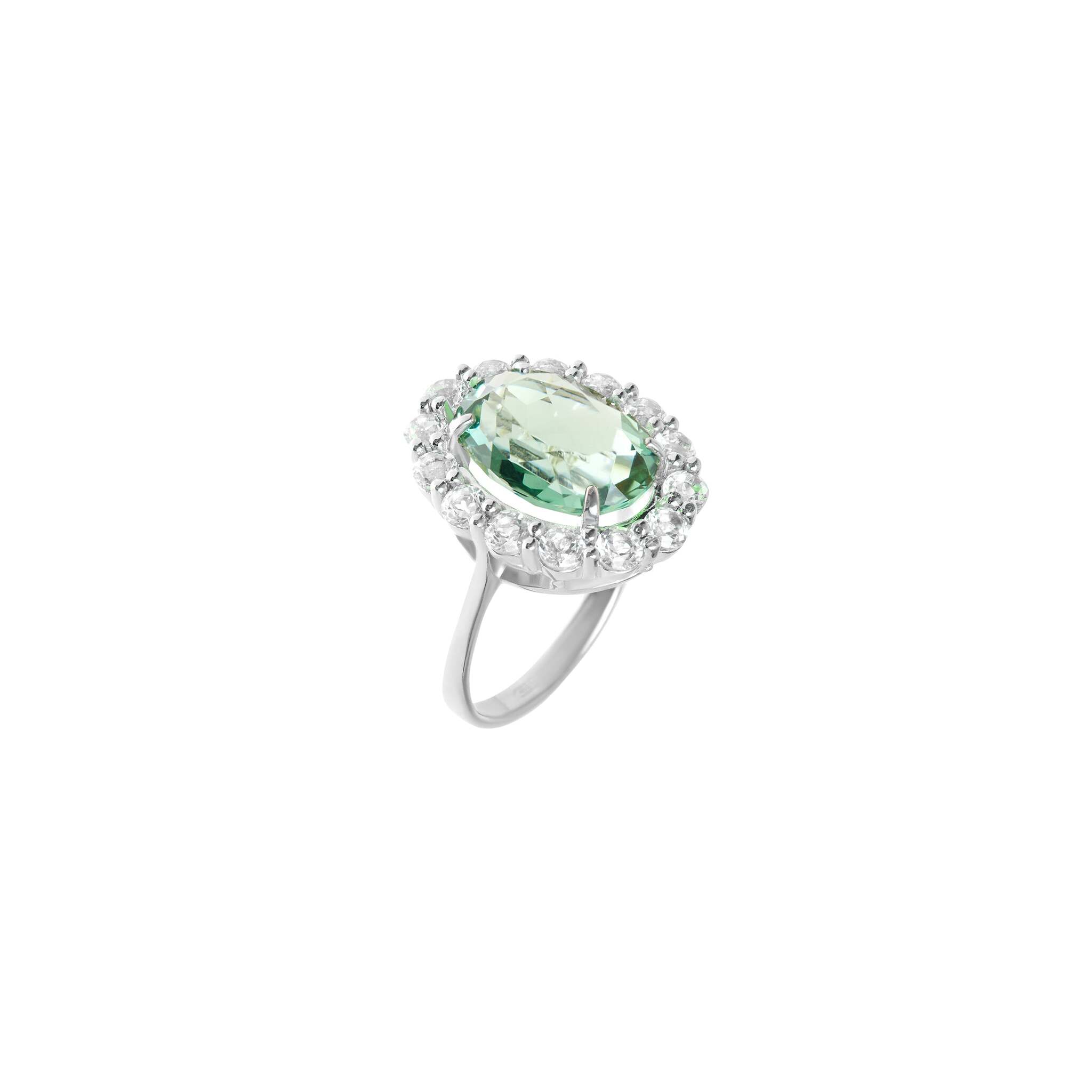 Кольцо Oval Green Amethyst Ring