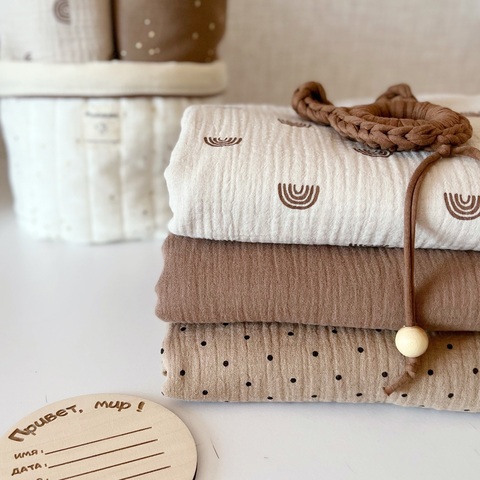 Пеленка муслин "Горошки"