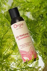 Интимный гель на водной основе All-Natural Strawberry с ароматом клубники - 150 мл. - 