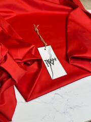 Костюмно-плательный однотонный сатиновый хлопок с эластаном (98%хлопок/2%эластан, Томат черри, 143, 190 гр/м2)