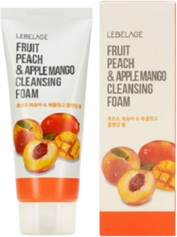 Lebelage Fruit Peach&Apple Mango Cleansing Foam Пенка для лица очищающая с экстрактами персика и манго