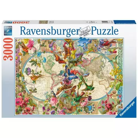 Puzzle Flora Fauna World Map 3000 pcs