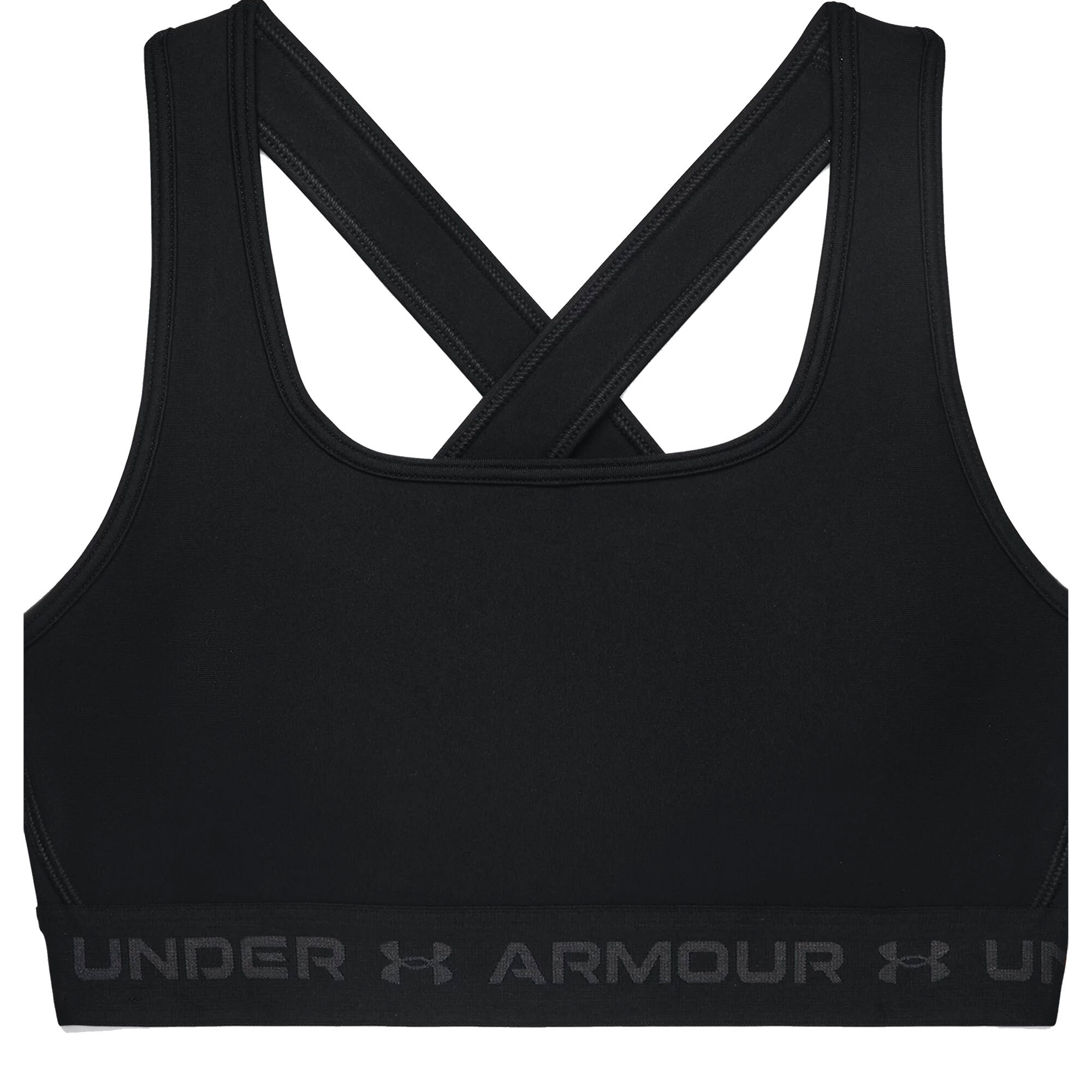 Under Armour Sports Bra Crossback Mid Schwarz