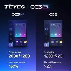 Магнитола Teyes СС3 2K Android 10 4/32GB QLED DSP 4G модель CC3 2K-432
