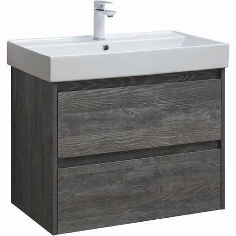 Aquanet 305239 Тумба с раковиной Nova Lite 75 2 ящ. цв. дуб серый (305239)