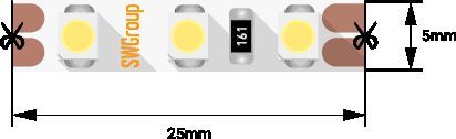 Светодиодная лента SWG 9,6W/m 120Led/m 3528SMD холодный белый 5M SWG3T120-12-9.6-CW-М 009703