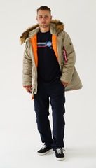 Парка Alpha Industries N-3B Slim Fit Dark Khaki (Светло - зеленая)