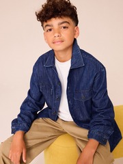 Рубашка джинсовая для мальчика Next 904-781, Темно-синий