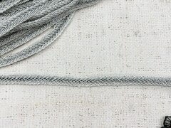 Тесьма плетеная люрекс, ш. 1 см, серебро