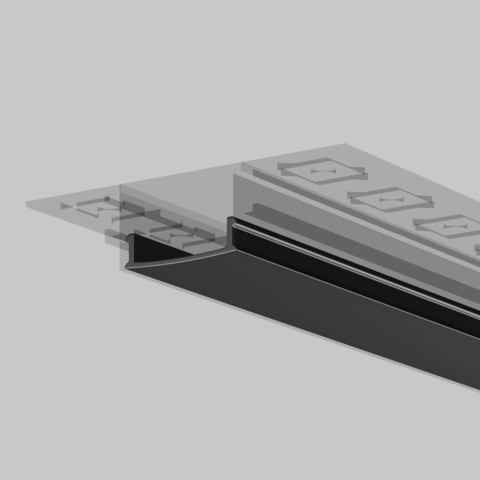 Рассеиватель для профиля Maytoni 61×14 (Чёрный, 2 м), ALM-6114-B-DF-2M 642014