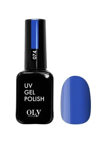 OLYSTYLE гель-лак для ногтей тон 074 синий 10мл