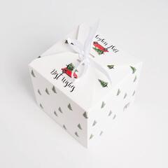 Коробка сборная одиночная куб, «С Новым годом», 12*12*12 см