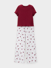 пижама  для девочки  МП 1669/бордовый 1934 Н254