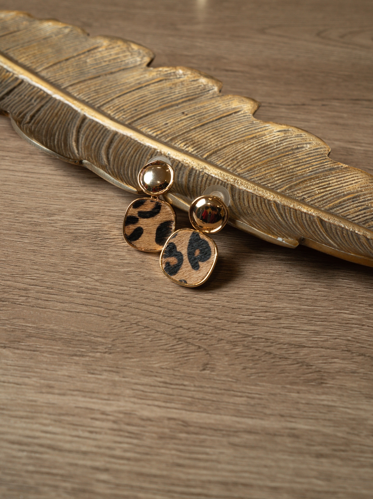 Серьги с леопардовым рисунком