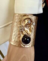 Браслет - манжета УХО широкий в стиле Schiaparelli
