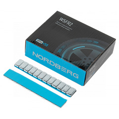 NORDBERG (W5FR2) Грузики самоклеящиеся (12х5 г) Fe закругленные L=12 см, 50 лент